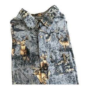 North River Outfitters Men’s XXL Hunting Wildlife Button-Down Shirt – Deer & Bow